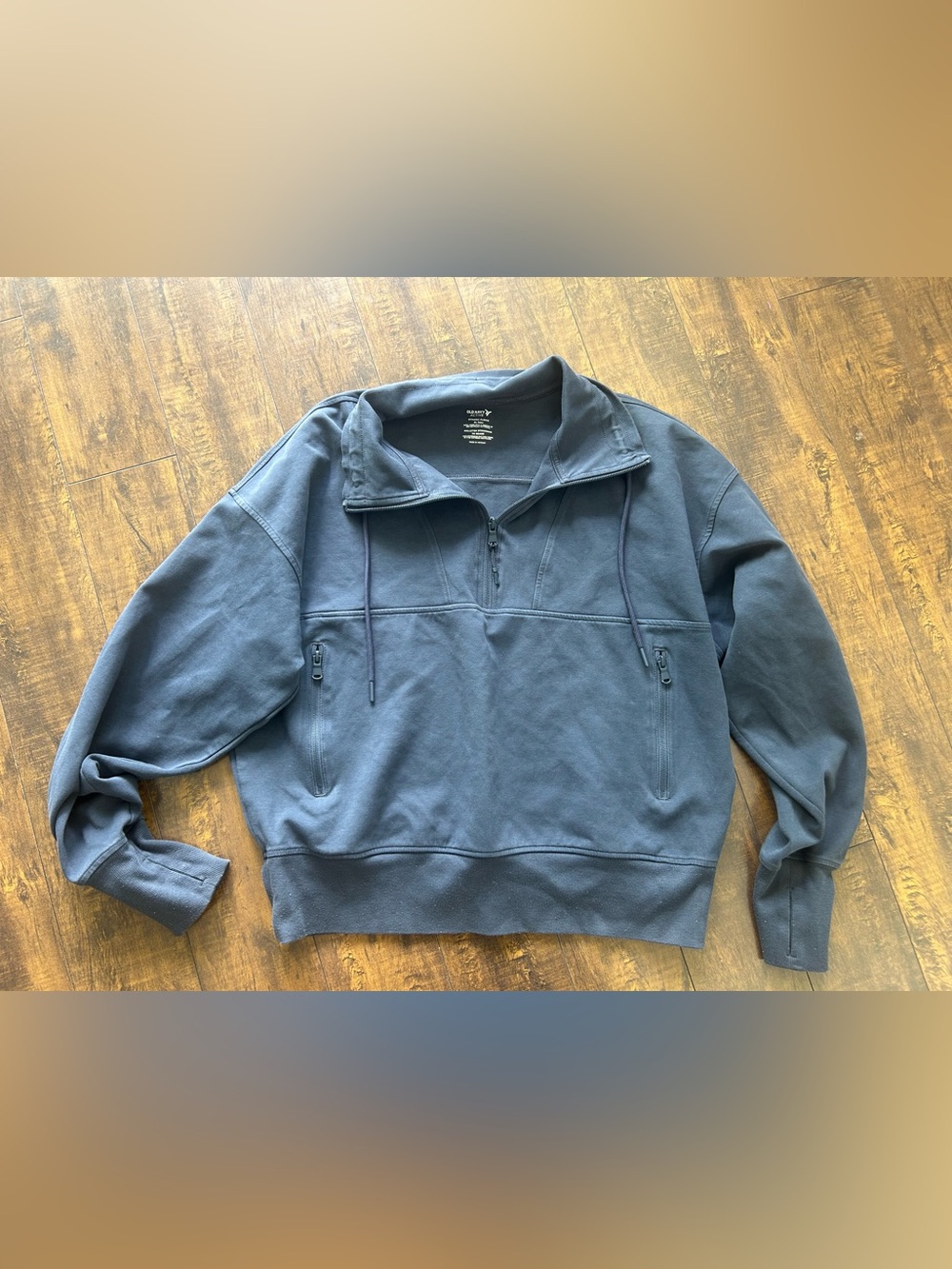 Old Navy women's Slate Blue Quarter-Zip Sweatshirt